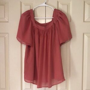 Elegant Coral Women's Top